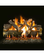 36" ARIZONA WEATHERED OAK CHARRED LOGS, 10 PIECE SET