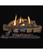 24" VENT-FREE SPLIT OAK LOGS, 10 PIECE SET