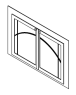 STANDARD 46" GLASS DOORS, SATIN BLACK FINISH (Mounting Frame Ordered Separately)