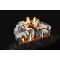 24" QUAKING ASPEN SEE-THRU LOGS, 8 PIECE SET