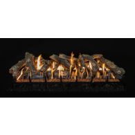 72" ARIZONA WEATHERED OAK JUMBO SEE-THRU LOGS, 26 PIECE SET