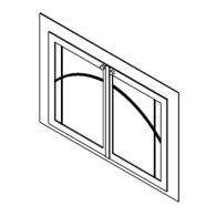 STANDARD 46" GLASS DOORS, SATIN BLACK FINISH (Mounting Frame Ordered Separately)