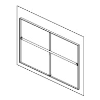 STANDARD 42" GLASS DOOR MOUNTING FRAME (Door Ordered Separately)
