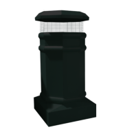 ONATRIO BLACK CHIMNEY POT, 38" HEIGHT